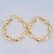 Hoop Earrings Amber 5.2gr / 4cm / 18K Gold &
