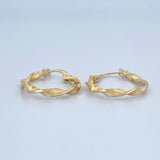 Hoop Earrings Jenn 1.25gr / 2.2cm / 18K Gold &
