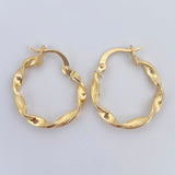 Hoop Earrings Jenn 1.25gr / 2.2cm / 18K Gold &