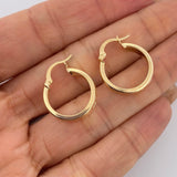 Hoop Earrings 2.25gr / 0.8in / 18K Gold &