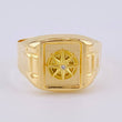 Anillo Sello Estrella Cardinal 2.9g / T9 1/2 Oro Amarillo 18K