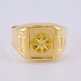Anillo Sello Estrella Cardinal 2.9g / T9 1/2 Oro Amarillo 18K