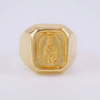 Ring Bordered with Virgin of Carmen 3.85g / Size 9 1/4 Yellow Gold 18K