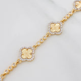 Clover Bracelet Tennis Diamond Cut 9.5g / 7 in / 2.67mm Yellow Gold 18K