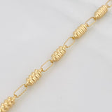 Bracelet Rustic Relief 4.7g / 8 1/2 in / 3.84mm Yellow Gold 18K
