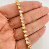 Bracelet Hexagon Real 18.8g / 7 in / 5.05mm Yellow Gold 18K