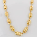 Rustic Crown Chain 16.55g / 24 1/2 in / 5.35mm 18K Yellow Gold