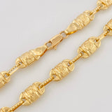 Rustic Crown Chain 16.55g / 24 1/2 in / 5.35mm 18K Yellow Gold