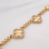 Clover Chain Diamond Cut Tennis 21.8g / 19 3/4 in / 2.88mm Yellow Gold 18K
