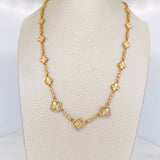 Clover Chain Diamond Cut Tennis 21.8g / 19 3/4 in / 2.88mm Yellow Gold 18K