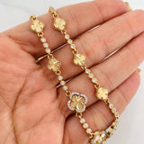Clover Chain Diamond Cut Tennis 21.8g / 19 3/4 in / 2.88mm Yellow Gold 18K