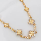 Clover Chain Diamond Cut Tennis 21.8g / 19 3/4 in / 2.88mm Yellow Gold 18K