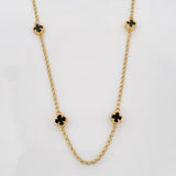 Clover Chain Espiga 4.35g / 18 in / 1.41mm 18K Yellow Gold