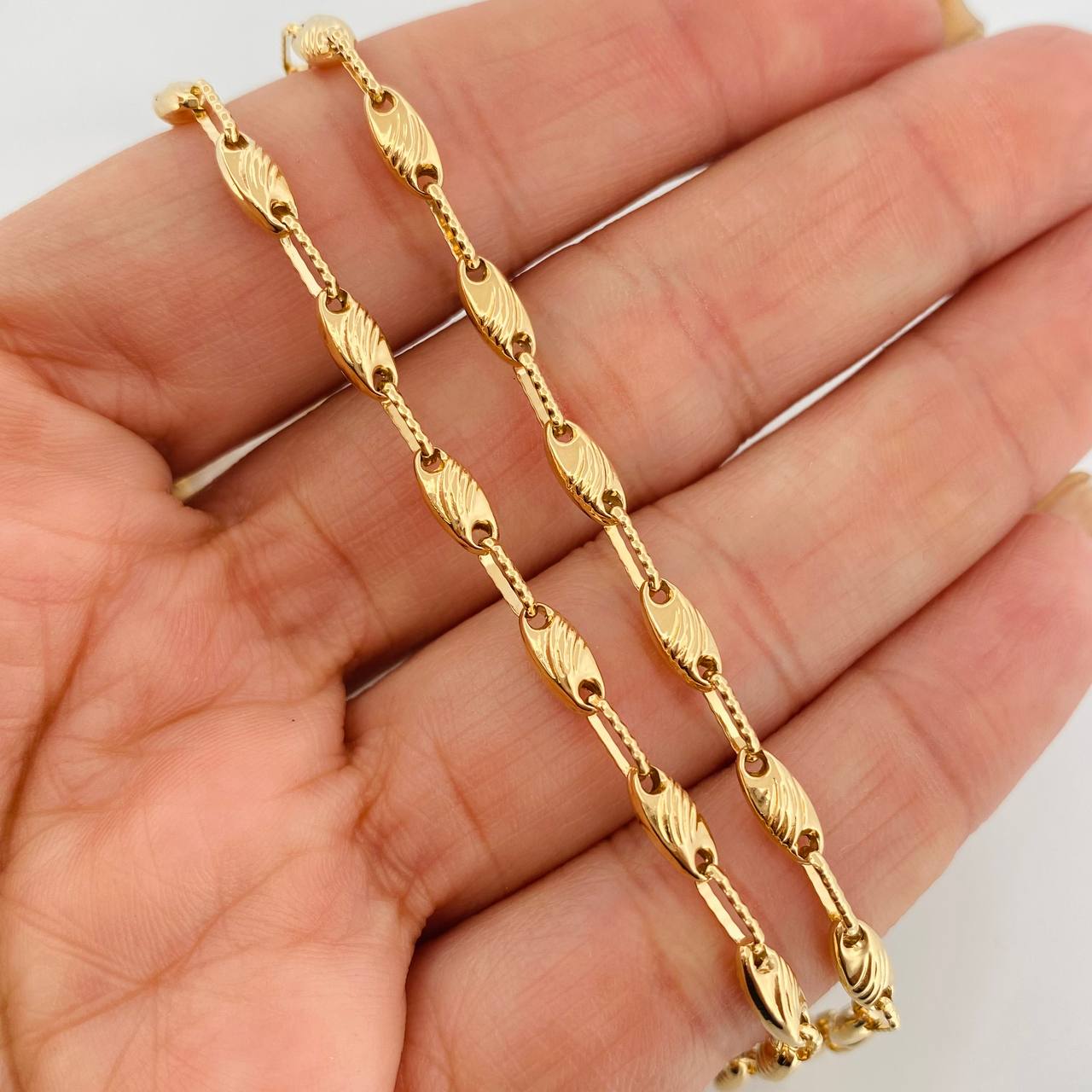 Rustic Chain GC 10.65g / 24 1/2 in / 3.4mm Yellow Gold 18K