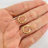 Hoop Earrings Majo 1g / 1/2 in Yellow Gold 18K
