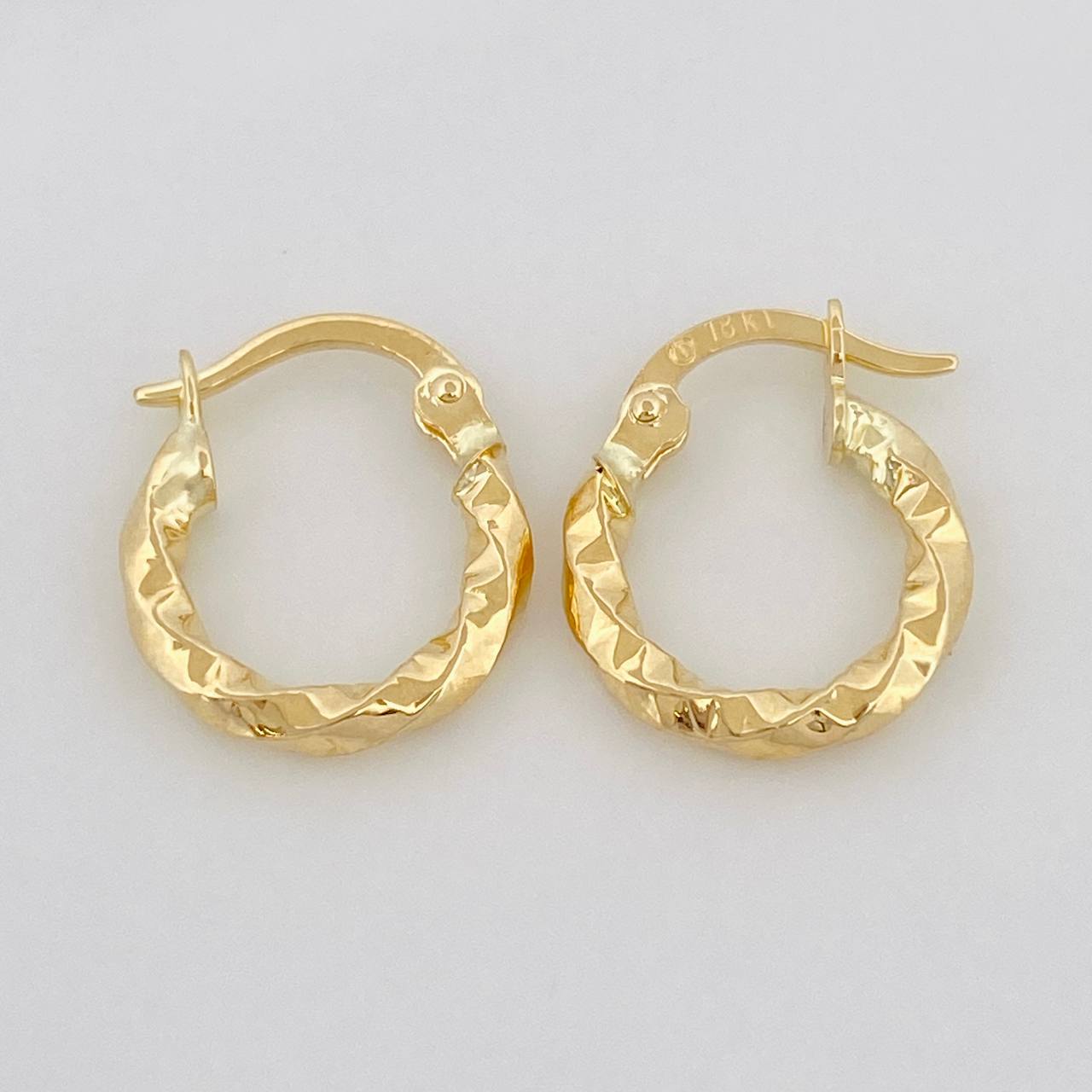 Hoop Earrings Majo 1g / 1/2 in Yellow Gold 18K