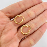 Hoop Earrings Megan 1.1g / 3/4 in Yellow Gold 18K