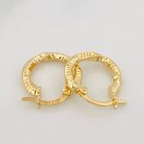 Hoop Earrings Megan 1.1g / 3/4 in Yellow Gold 18K