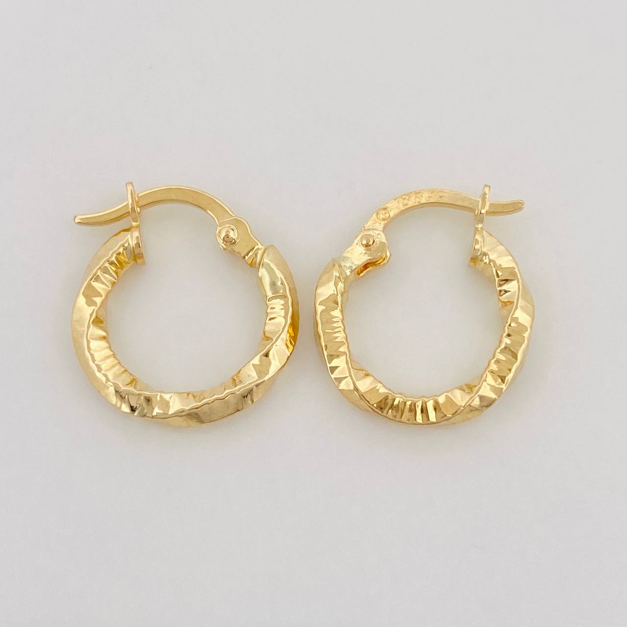 Hoop Earrings Megan 1.1g / 3/4 in Yellow Gold 18K
