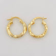 Hoop Earrings Megan 1.1g / 3/4 in Yellow Gold 18K