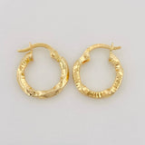 Hoop Earrings Megan 1.1g / 3/4 in Yellow Gold 18K
