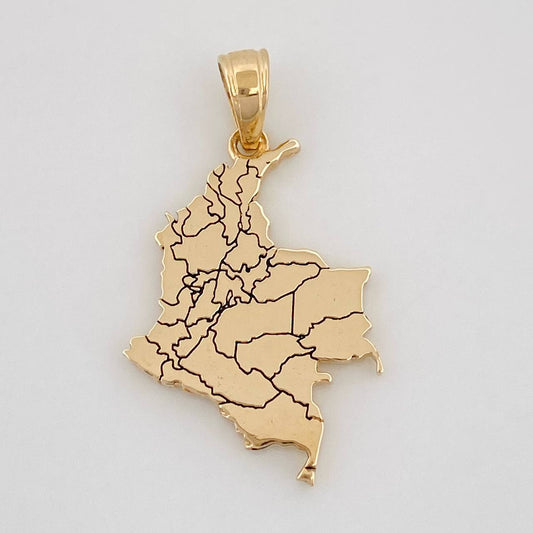 Dije Mapa Colombia 2.3g / 1 in Oro Amarillo 18K
