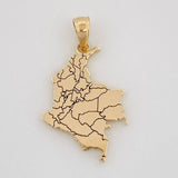 Dije Mapa Colombia 2.3g / 1 in Oro Amarillo 18K