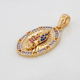 Pendant Medal Virgin Guadalupe 5.2g / 1 1/4 in Two-Tone Yellow White Gold 18K