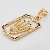 Dije Medalla Corona 3.95g / 1 1/2 in Oro Amarillo 18K
