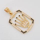 Dije Medalla Corona 3.95g / 1 1/2 in Oro Amarillo 18K