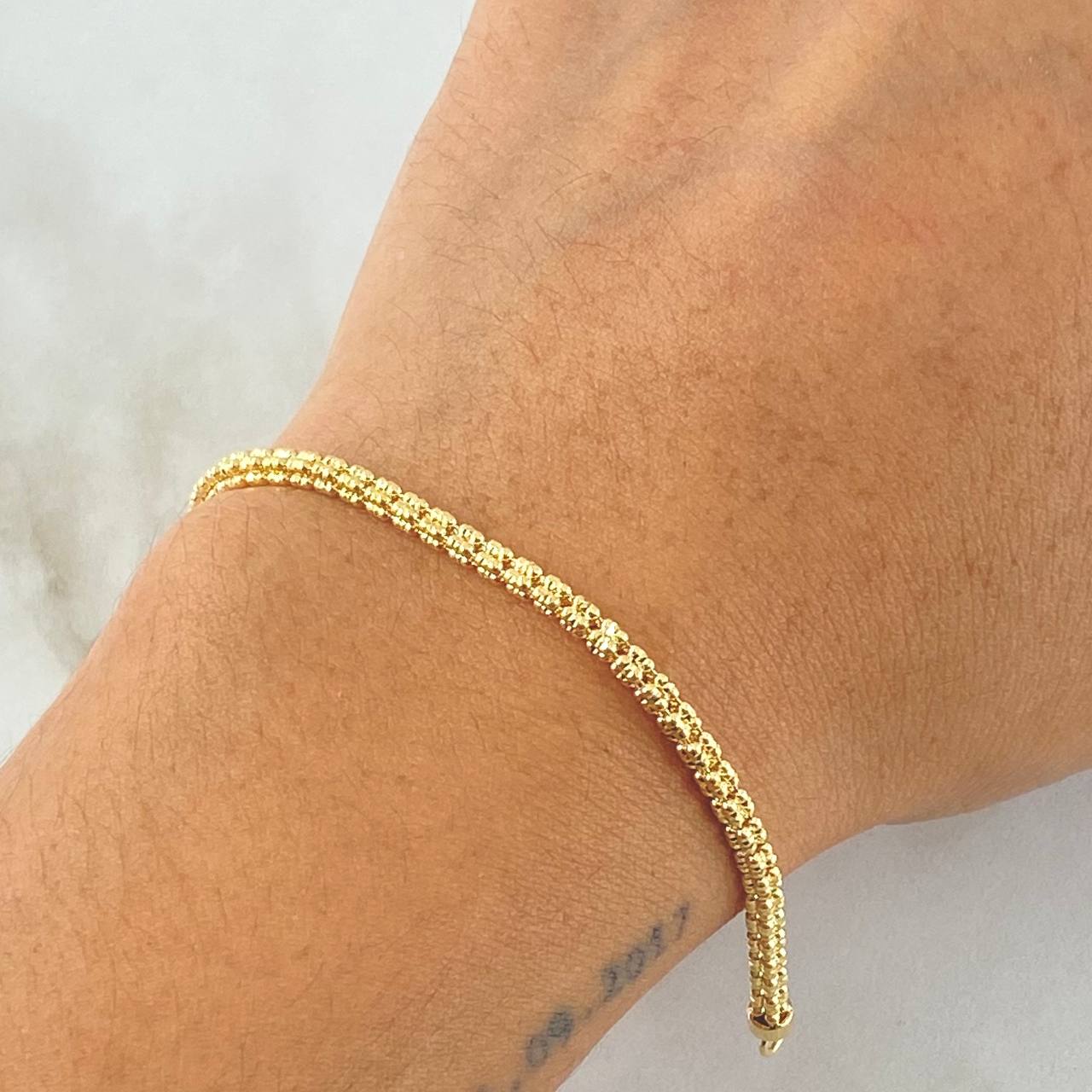 Bracelet Ice 5.6gr / 8.1in / +4 18K Gold ©
