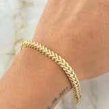Franco Bracelet 12.2gr / 8.3in / +3 18K Gold