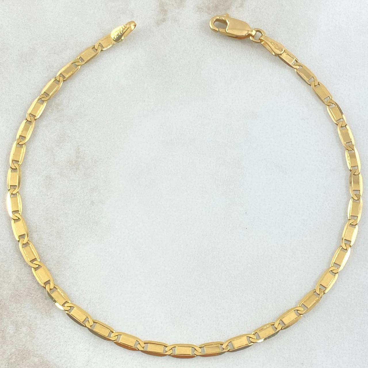 Flat Anchor Bracelet 3.55gr / 8.1in / +3 18K Gold ©