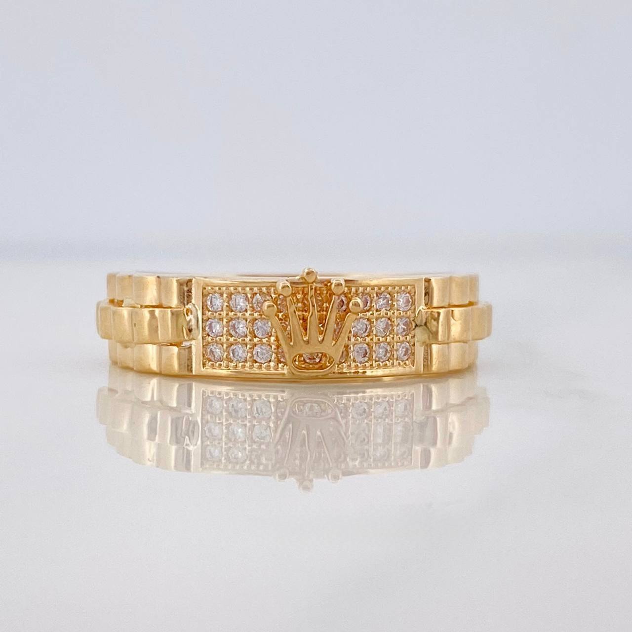 Anillo Correa Corona 3.55g / T7 1/4 Oro Amarillo 18K