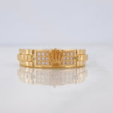 Anillo Correa Corona 3.55g / T7 1/4 Oro Amarillo 18K