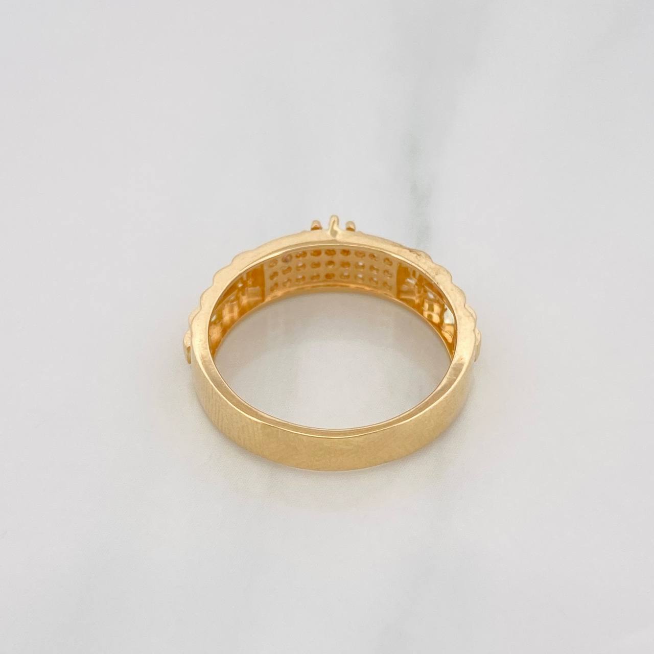 Anillo Correa Corona 3.55g / T7 1/4 Oro Amarillo 18K