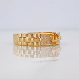 Anillo Correa Corona 3.55g / T7 1/4 Oro Amarillo 18K