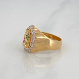 Anillo Virgen Guadalupe 5.1g / T6 3/4 Dos Oros Amarillo Blanco 18K