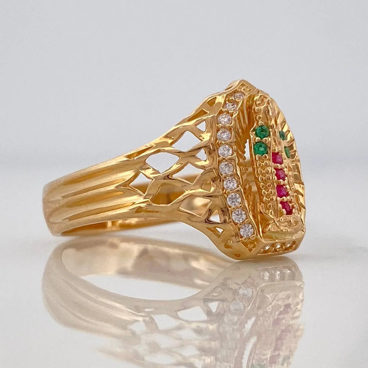 Virgin of Guadalupe Ring 3.25g / T6 Yellow Gold 18K
