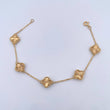Pulso Aro Seguido Trebol 7gr / 19cm / 1.2mm Diamantado Oro Amarillo 18K $