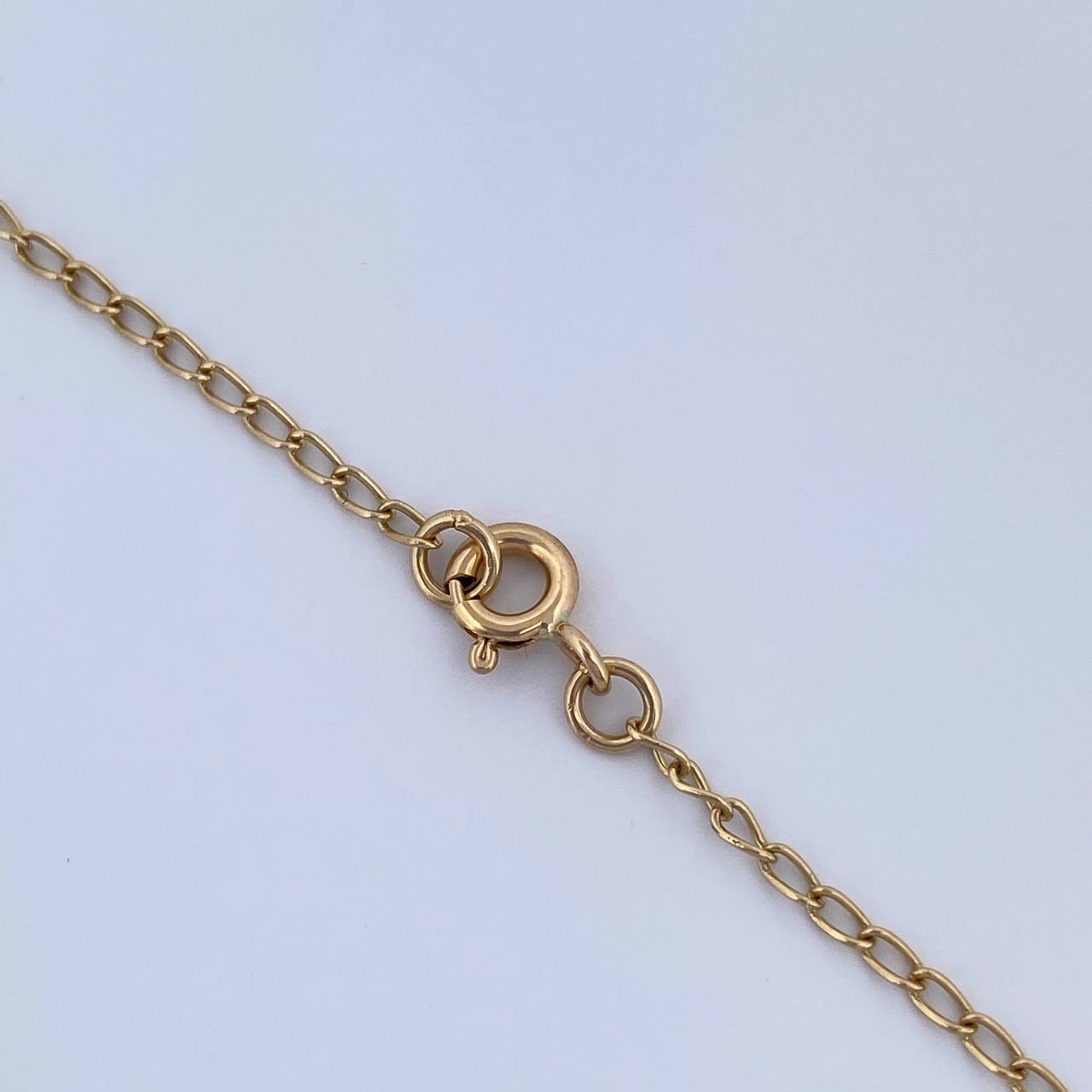 Pulso Espiga Trebol 7.85gr / 17.3cm-18.5cm / 1.6mm Malaquita Verde Oro Amarillo 18K $