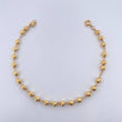 Pulso Tipo Militar 3.15gr / 19cm / 4mm Bolas Diamantadas Oro Amarillo 18K $