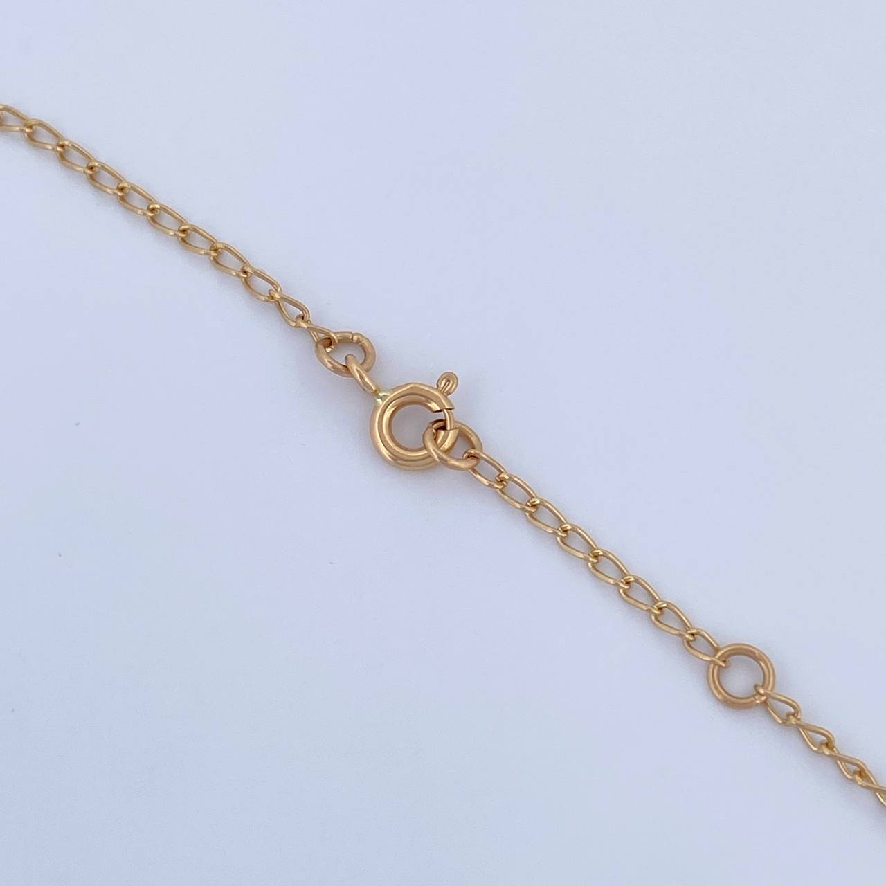 Chain Spike Clover 7.5gr / 46.5cm-48.5cm / 1.3mm Green Malachite Yellow Gold 18K $