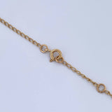 Cadena Espiga Trebol 9.4gr / 45.3cm-47.4cm / 1.3mm Malaquita Verde Oro Amarillo 18K $