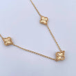 Spike Chain Clover 9.1gr / 48.6cm-51cm / 1.3mm Diamond Cut 18K Yellow Gold $
