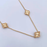 Spike Chain Clover 9.1gr / 48.6cm-51cm / 1.3mm Diamond Cut 18K Yellow Gold $