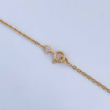 Cadena Espiga Trebol 3.8gr / 42.6cm-46.4cm / 1.3mm Turqueza Oro Amarillo 18K $