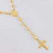 Rosary Rosary Miraculous Virgin Cross Christ Bead Plain 12.05g / 23 1/2 in / 5.6mm Yellow Gold 18K