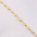 Rosary Rosary Miraculous Virgin Cross Christ Bead Plain 12.45g / 23 1/2 in / 5.6mm Yellow Gold 18K