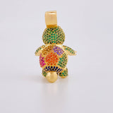 Pendant Fun Turtle 11.9g / 1 1/2 in 18K Yellow Gold